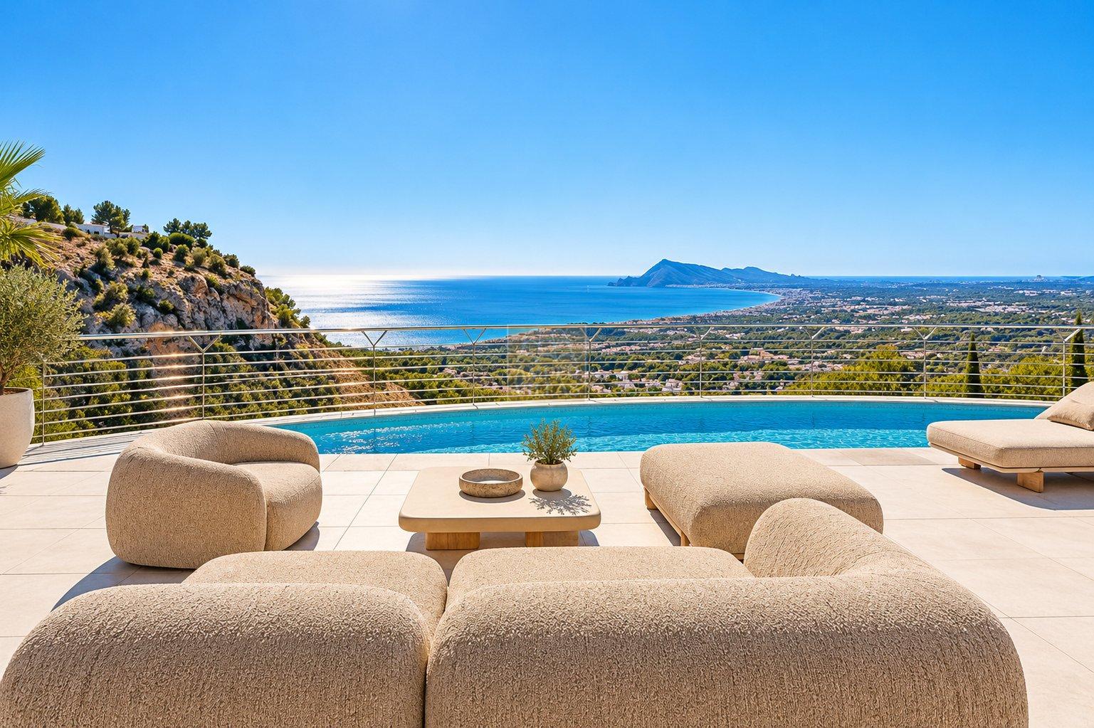 New Mediterranean Villa with Panoramic Sea Views