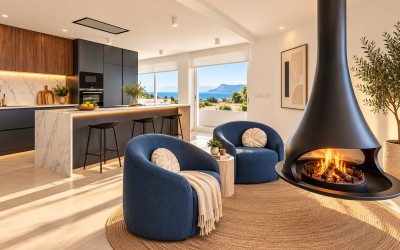 New Mediterranean Villa with Panoramic Sea Views